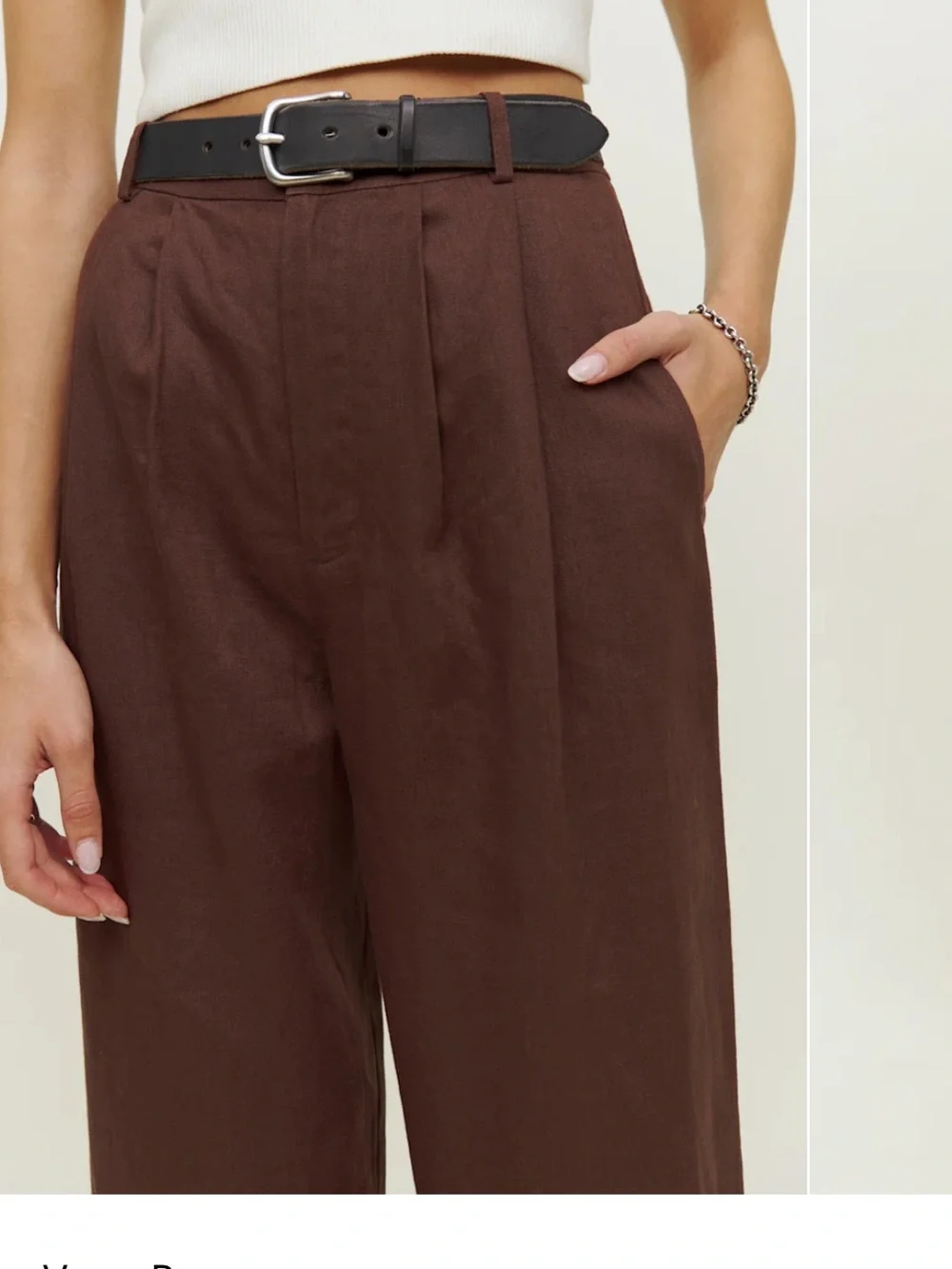 Reformation vesta linen pant